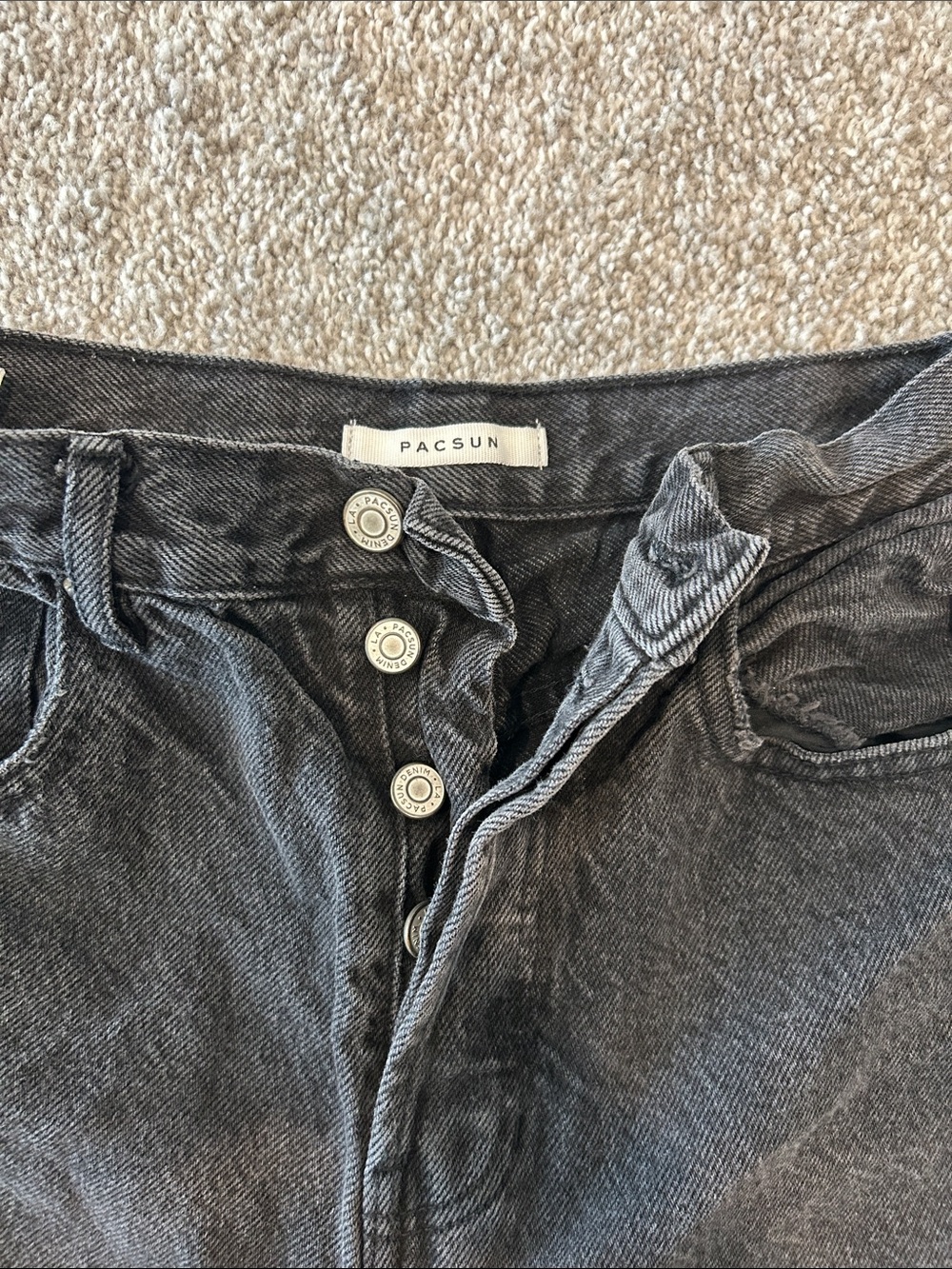 PacSun Black Distressed Dad Jean - Picture 2 of 3